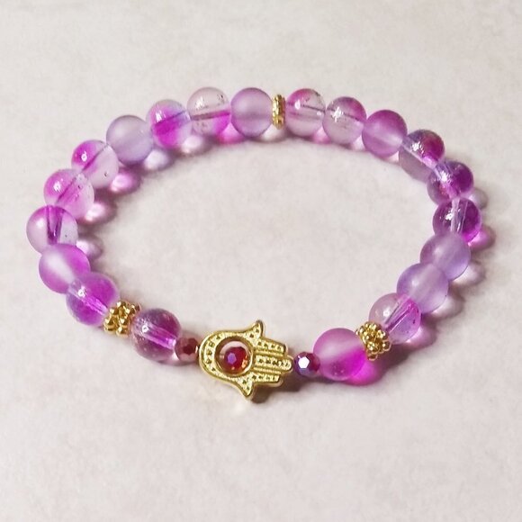 ๐๐๐ 3/$25!!! Flirty & Girly! Pretty in Pink! Hamsa Hand Protection Bracelet - Picture 3 of 7